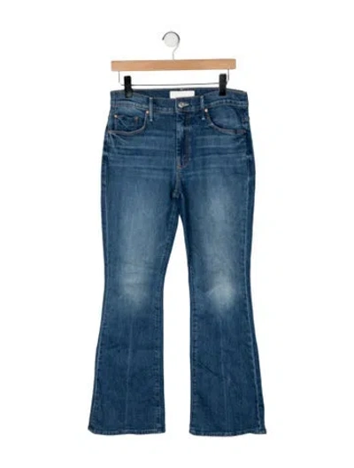Pre-owned Mother High-rise Flared Jeans In Blue