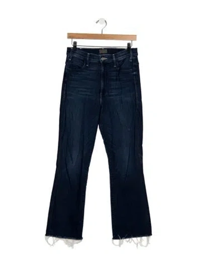 Pre-owned Mother High-rise Flared Jeans In Blue