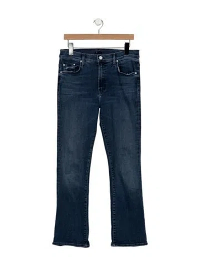 Pre-owned Mother High-rise Flared Jeans In Blue