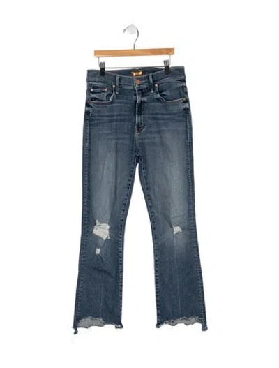 Pre-owned Mother High-rise Flared Jeans In Blue