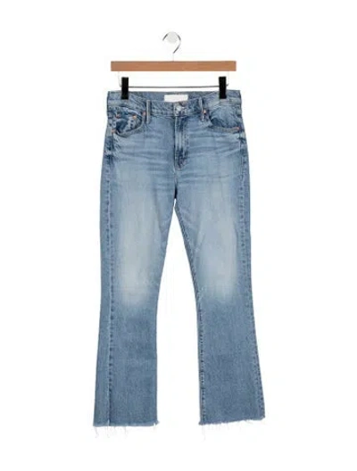 Pre-owned Mother High-rise Flared Jeans In Blue
