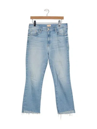 Pre-owned Mother High-rise Flared Jeans In Blue