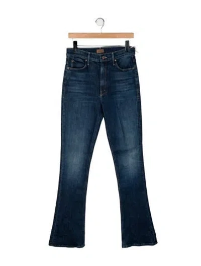 Pre-owned Mother High-rise Flared Jeans In Blue
