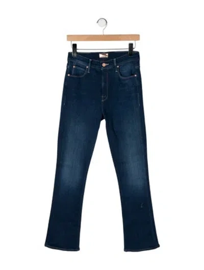 Pre-owned Mother High-rise Flared Jeans In Blue