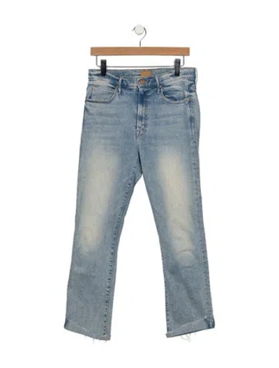 Pre-owned Mother High-rise Flared Jeans In Blue
