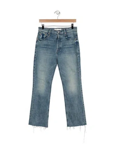 Pre-owned Mother High-rise Flared Jeans In Blue