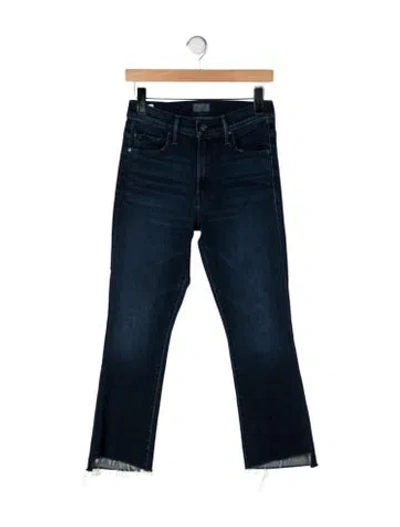 Pre-owned Mother High-rise Flared Jeans In Blue
