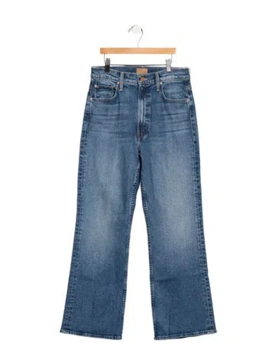 Pre-owned Mother High-rise Flared Jeans In Blue