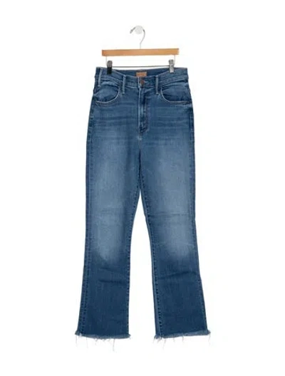 Pre-owned Mother High-rise Flared Jeans In Blue
