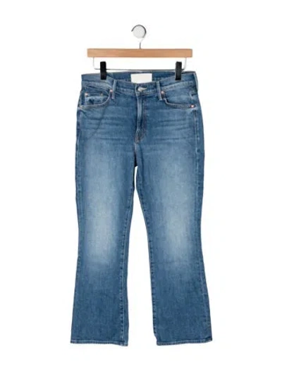Pre-owned Mother High-rise Flared Jeans In Blue