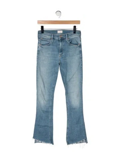 Pre-owned Mother High-rise Flared Jeans In Blue