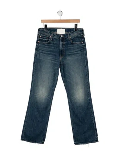 Pre-owned Mother High-rise Flared Jeans In Blue