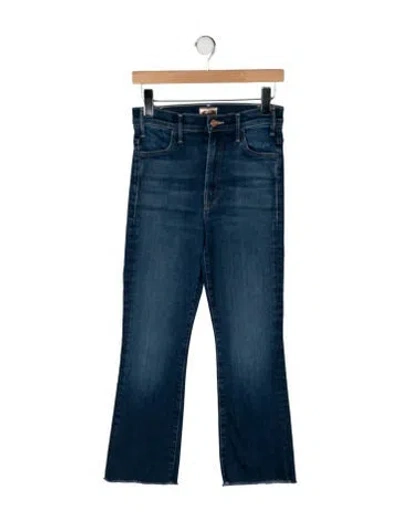 Pre-owned Mother High-rise Flared Jeans In Blue