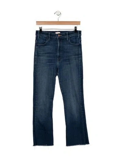 Pre-owned Mother High-rise Flared Jeans In Blue
