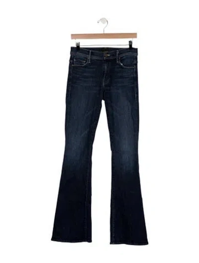 Pre-owned Mother High-rise Flared Jeans In Blue