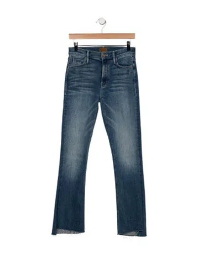 Pre-owned Mother High-rise Flared Jeans In Blue