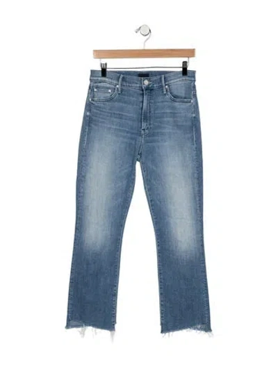 Pre-owned Mother High-rise Flared Jeans In Blue