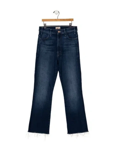 Pre-owned Mother High-rise Flared Jeans In Blue