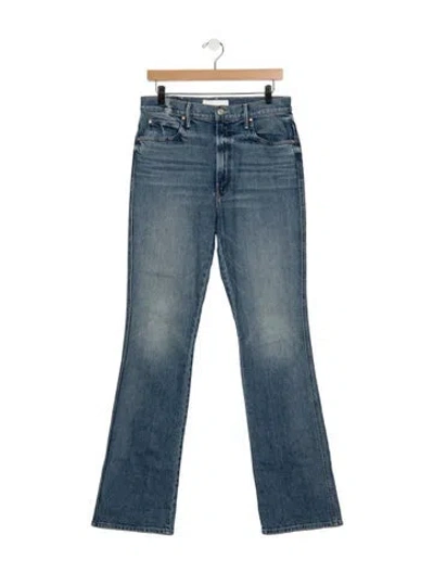 Pre-owned Mother High-rise Flared Jeans In Blue