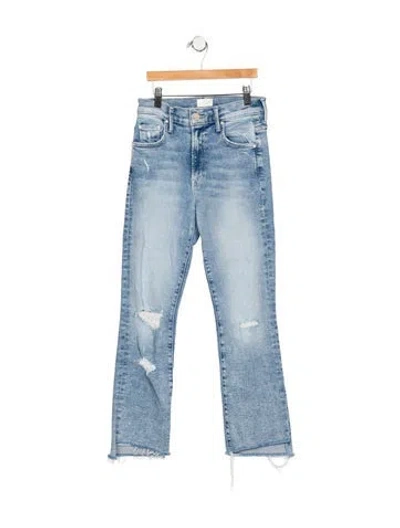 Pre-owned Mother High-rise Flared Jeans In Blue