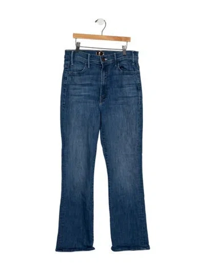 Pre-owned Mother High-rise Flared Jeans In Blue