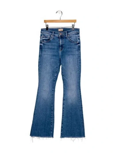 Pre-owned Mother High-rise Flared Jeans In Blue