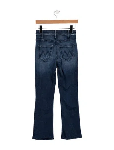 Pre-owned Mother High-rise Flared Jeans In Blue