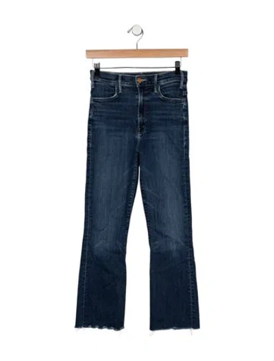 Pre-owned Mother High-rise Flared Jeans In Blue