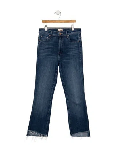 Pre-owned Mother High-rise Flared Jeans In Blue