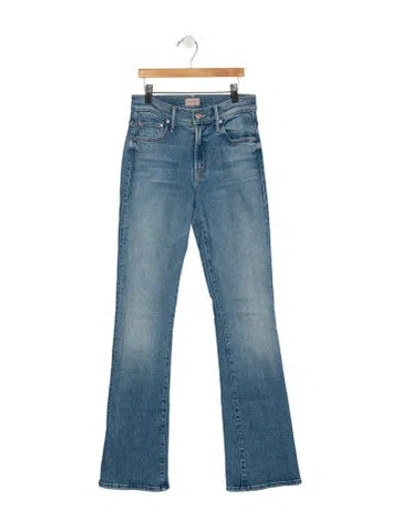 Pre-owned Mother High-rise Flared Jeans In Blue