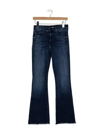 Pre-owned Mother High-rise Flared Jeans In Blue