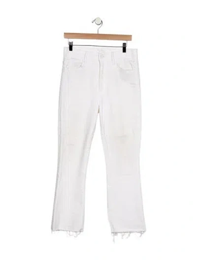 Pre-owned Mother High-rise Flared Jeans In Blue