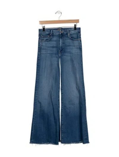 Pre-owned Mother High-rise Flared Jeans In Blue