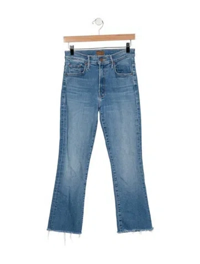 Pre-owned Mother High-rise Flared Jeans In Blue