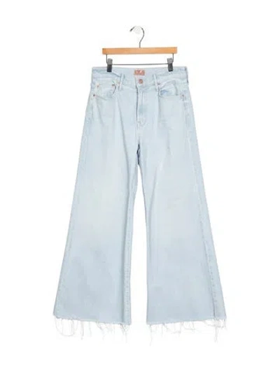 Pre-owned Mother High-rise Flared Jeans In Blue