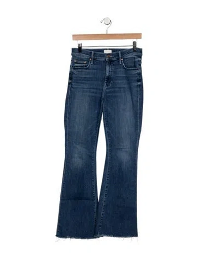 Pre-owned Mother High-rise Flared Jeans In Blue