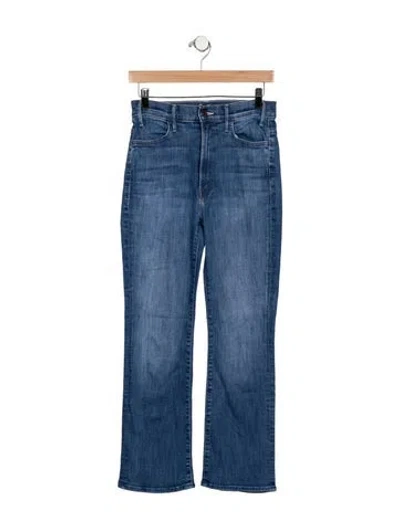 Pre-owned Mother High-rise Flared Jeans In Blue