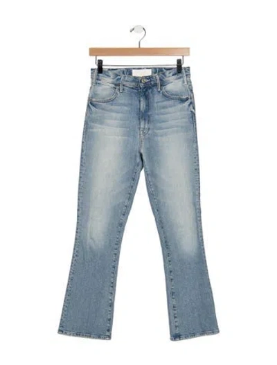 Pre-owned Mother High-rise Flared Jeans In Blue