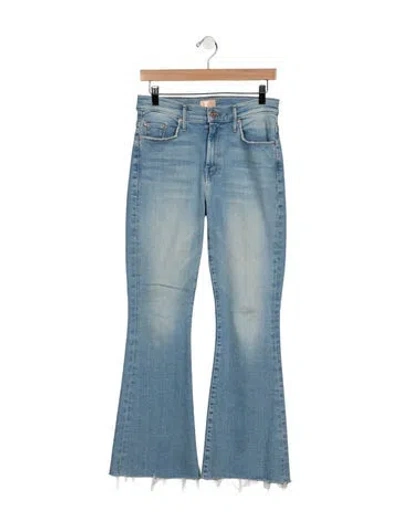 Pre-owned Mother High-rise Flared Jeans In Blue