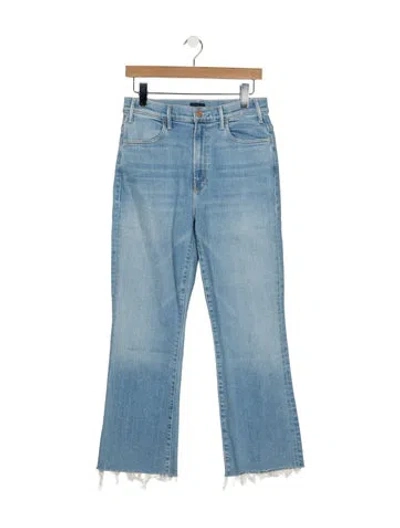 Pre-owned Mother High-rise Flared Jeans In Blue