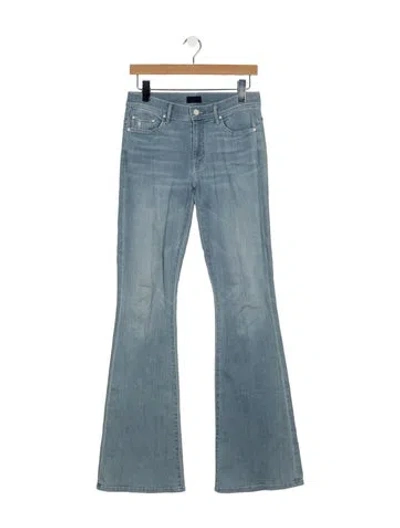 Pre-owned Mother High-rise Flared Jeans In Blue