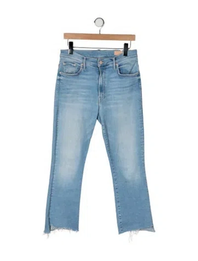 Pre-owned Mother High-rise Flared Jeans In Blue