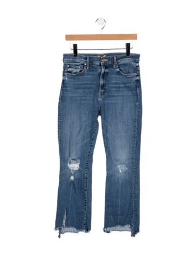 Pre-owned Mother High-rise Flared Jeans In Blue