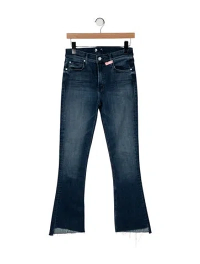 Pre-owned Mother High-rise Flared Jeans In Blue