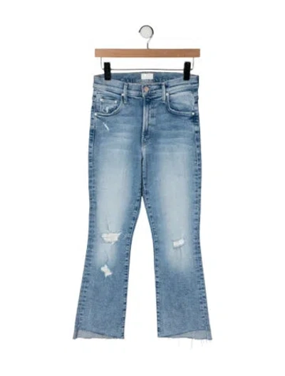 Pre-owned Mother High-rise Flared Jeans In Blue