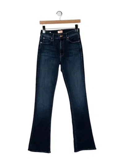 Pre-owned Mother High-rise Flared Jeans In Blue