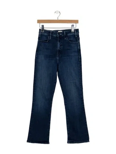 Pre-owned Mother High-rise Flared Jeans In Blue