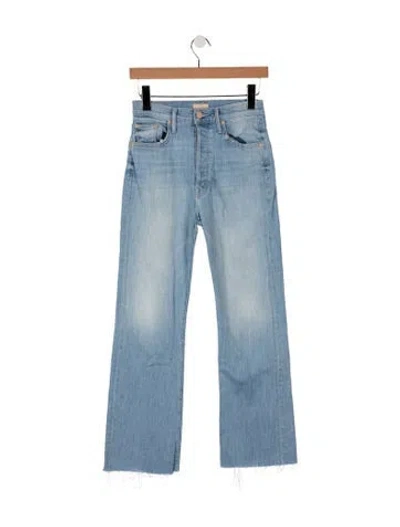Pre-owned Mother High-rise Flared Jeans In Blue