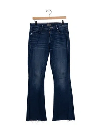 Pre-owned Mother High-rise Flared Jeans In Blue