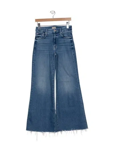 Pre-owned Mother High-rise Flared Jeans In Blue
